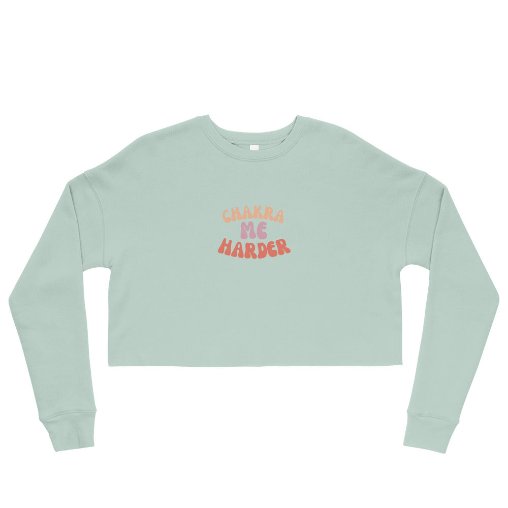 "Chakra Me Harder" Fleece Crop Sweatshirt