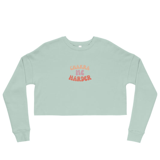 "Chakra Me Harder" Fleece Crop Sweatshirt